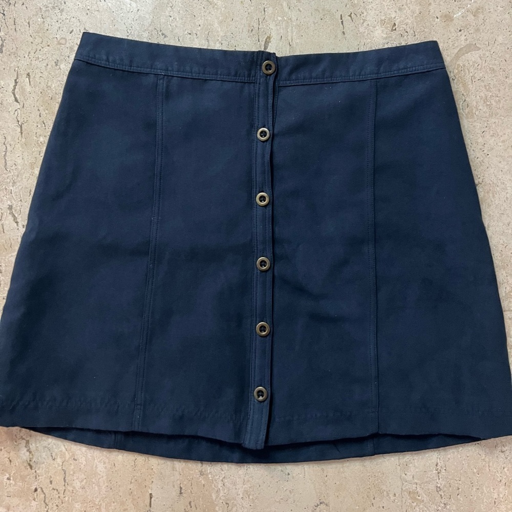 Hollister Faux Suede Button Down Skirt Size 9